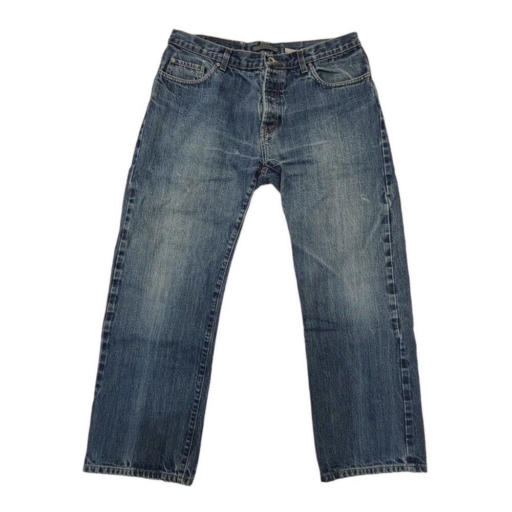John Varvatos USA Jeans Blue Authentic Fit Straight Leg Denim Sz 36 Button Fly
